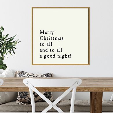Amanti Art Merry Christmas To All Framed Canvas Wall Art