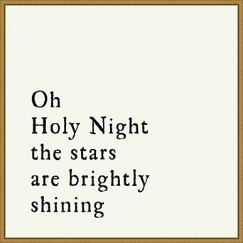 Amanti Art Oh Holy Night Framed Canvas Wall Art