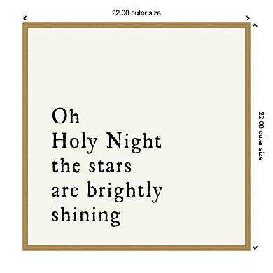 Amanti Art Oh Holy Night Framed Canvas Wall Art