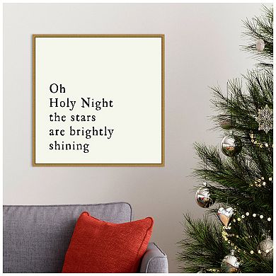 Amanti Art Oh Holy Night Framed Canvas Wall Art