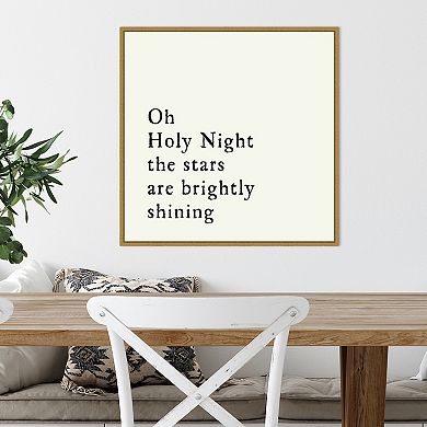 Amanti Art Oh Holy Night Framed Canvas Wall Art