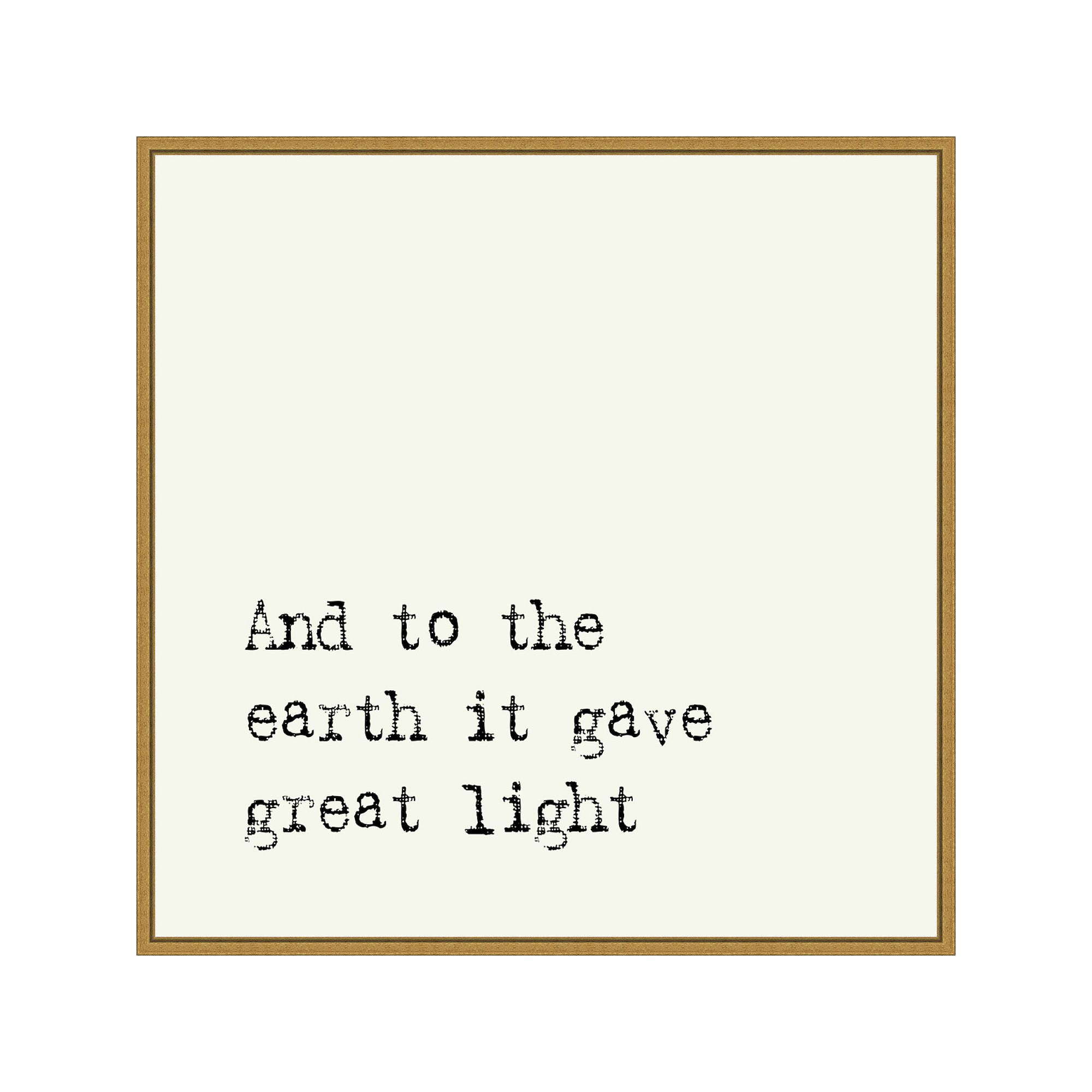 Amanti Art Great Light Framed Canvas Wall Art, Yellow