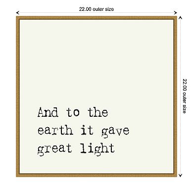 Amanti Art Great Light Framed Canvas Wall Art