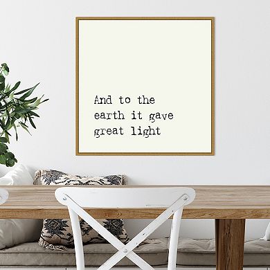Amanti Art Great Light Framed Canvas Wall Art