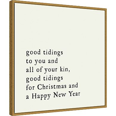Amanti Art Good Tidings Framed Canvas Wall Art