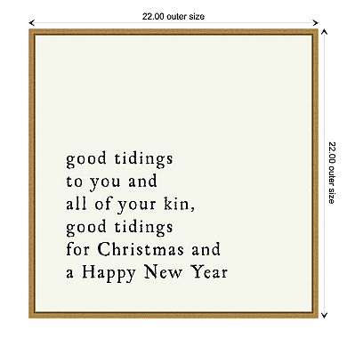 Amanti Art Good Tidings Framed Canvas Wall Art