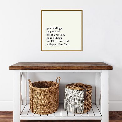 Amanti Art Good Tidings Framed Canvas Wall Art