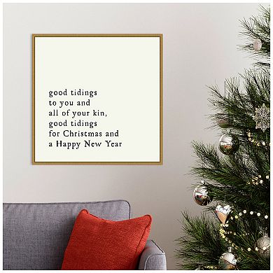 Amanti Art Good Tidings Framed Canvas Wall Art