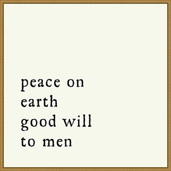 Amanti Art Peace On Earth Framed Canvas Wall Art