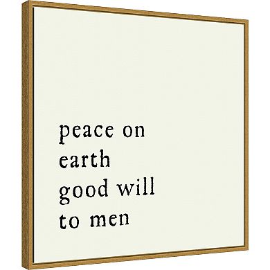 Amanti Art Peace On Earth Framed Canvas Wall Art