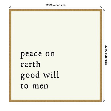 Amanti Art Peace On Earth Framed Canvas Wall Art