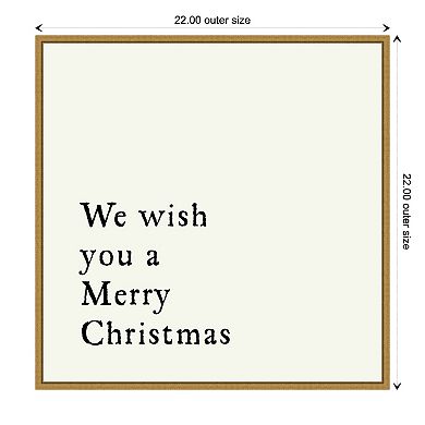 Amanti Art We Wish You Framed Canvas Wall Art