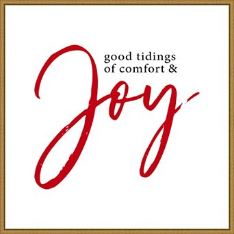 Amanti Art Tidings of Comfort and Joy Framed Canvas Wall Art