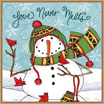 Amanti Art Snowplace Like Home V Framed Canvas Wall Art