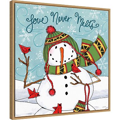 Amanti Art Snowplace Like Home V Framed Canvas Wall Art