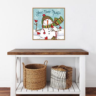 Amanti Art Snowplace Like Home V Framed Canvas Wall Art