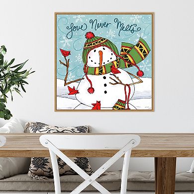 Amanti Art Snowplace Like Home V Framed Canvas Wall Art