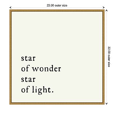 Amanti Art Star Of Wonder Framed Canvas Wall Art