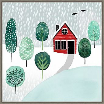 Amanti Art Christmastown II Framed Canvas Wall Art