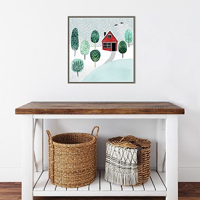 Amanti Art Christmastown II Framed Canvas Wall Art