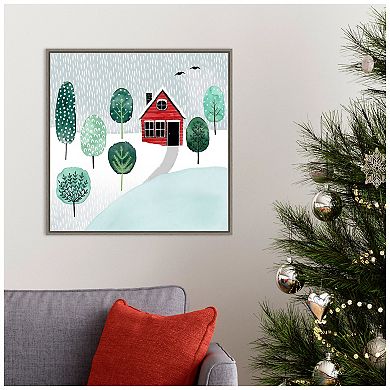 Amanti Art Christmastown II Framed Canvas Wall Art