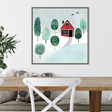 Amanti Art Christmastown II Framed Canvas Wall Art