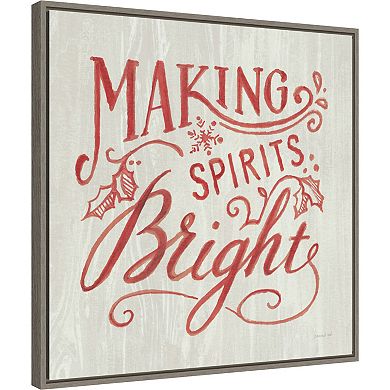 Amanti Art Bright Christmas Framed Canvas Wall Art