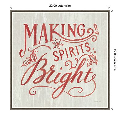 Amanti Art Bright Christmas Framed Canvas Wall Art