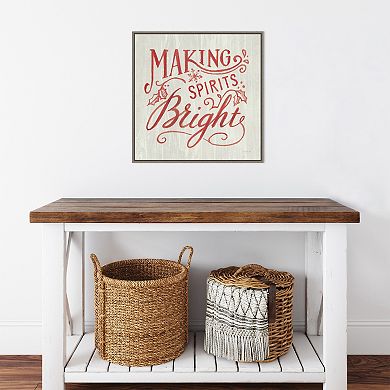 Amanti Art Bright Christmas Framed Canvas Wall Art