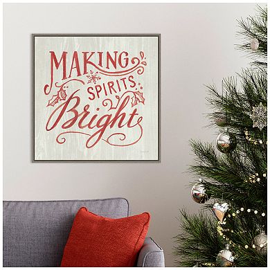 Amanti Art Bright Christmas Framed Canvas Wall Art