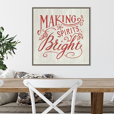 Amanti Art Bright Christmas Framed Canvas Wall Art