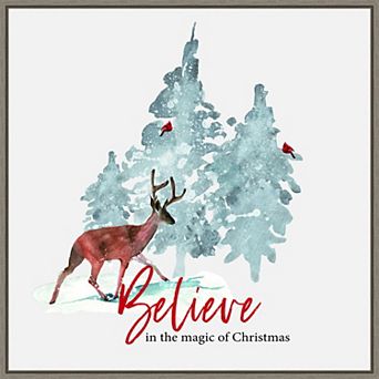 Amanti Art Believe in Christmas Framed Canvas Wall Art