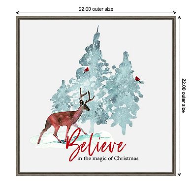 Amanti Art Believe in Christmas Framed Canvas Wall Art