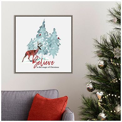 Amanti Art Believe in Christmas Framed Canvas Wall Art