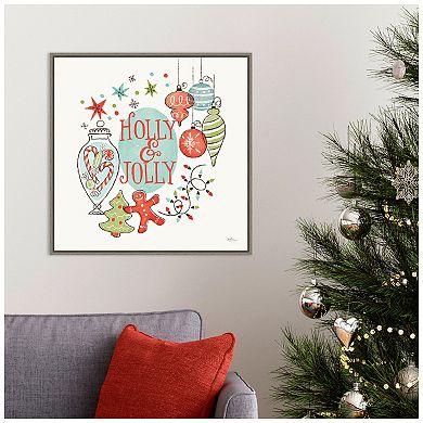 Amanti Art Retro Christmas IV Framed Canvas Wall Art