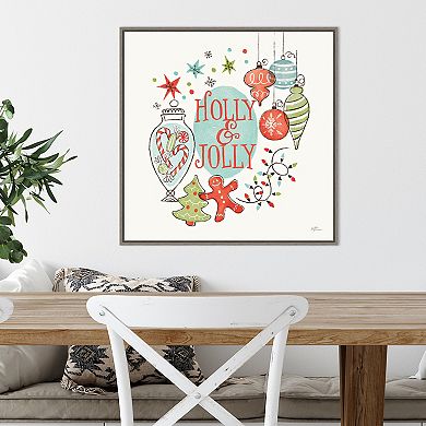 Amanti Art Retro Christmas IV Framed Canvas Wall Art