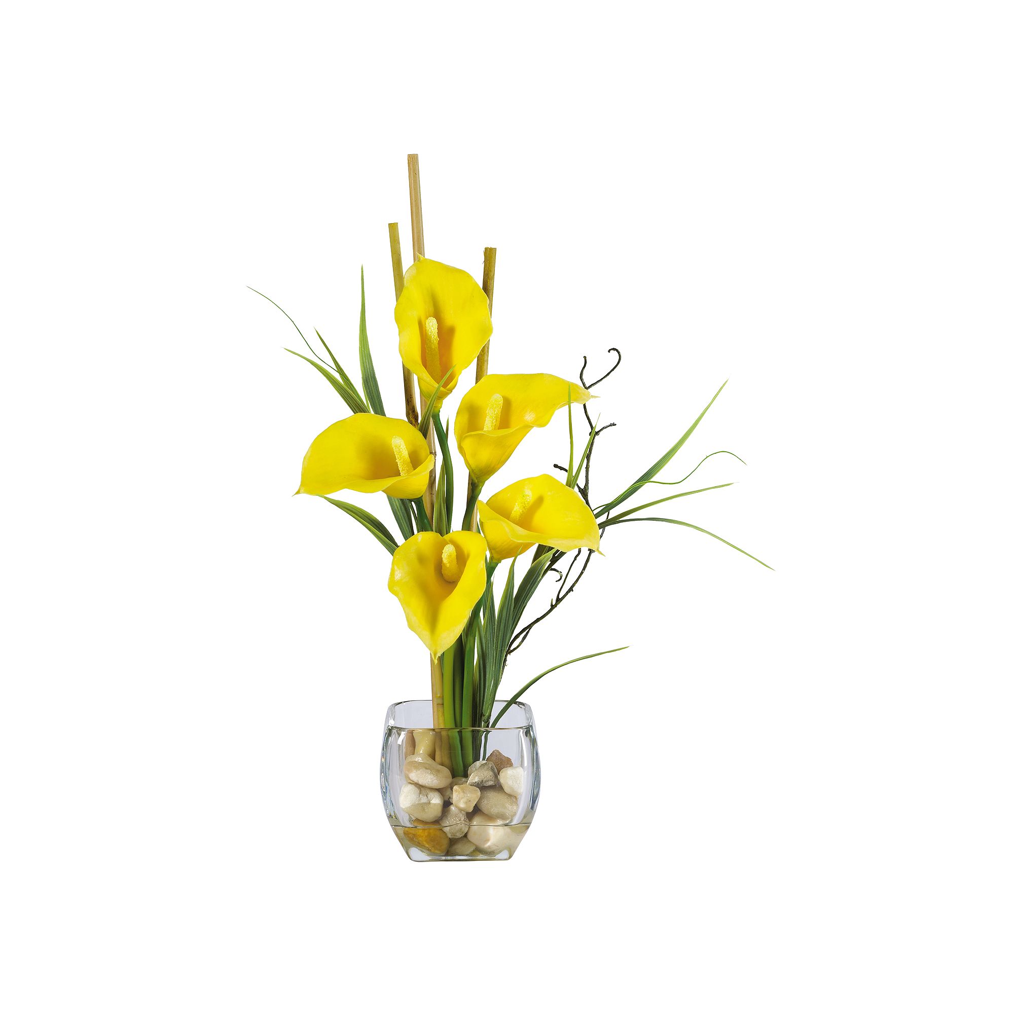 nearly natural Silk Calla Lily Flower Arrangement, Yellow