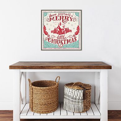 Amanti Art Merry Little Christmas V Framed Canvas Wall Art
