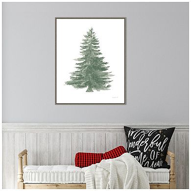 Amanti Art Flour sack Holiday Tree Framed Canvas Wall Art
