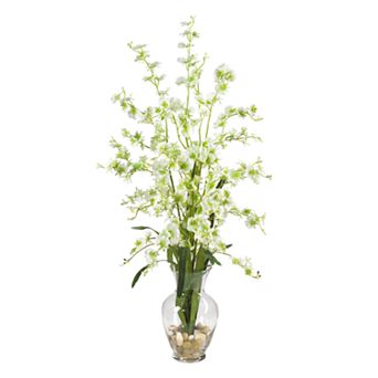 nearly natural Liquid Illusion Silk Dancing Lady Orchid Floral Arrangement