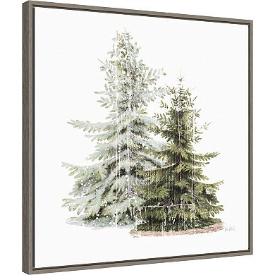 Amanti Art Vintage Wooded Holiday Framed Canvas Wall Art