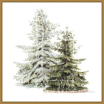 Amanti Art Vintage Wooded Holiday Framed Canvas Wall Art