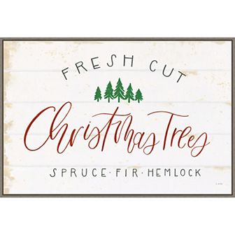 Amanti Art Christmas Farm V Framed Canvas Wall Art