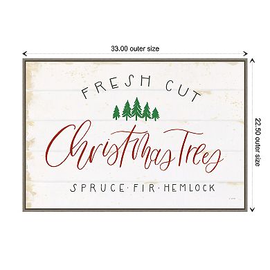 Amanti Art Christmas Farm V Framed Canvas Wall Art