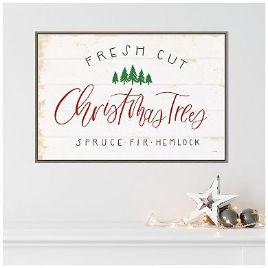 Amanti Art Christmas Farm V Framed Canvas Wall Art