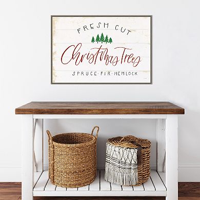 Amanti Art Christmas Farm V Framed Canvas Wall Art