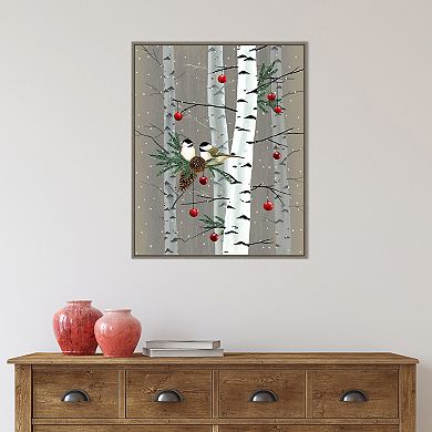 Amanti Art Birch Birds II Framed Canvas Wall Art