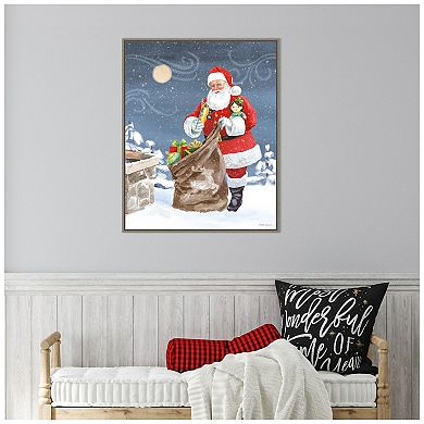 Amanti Art Santa's List V Framed Canvas Wall Art