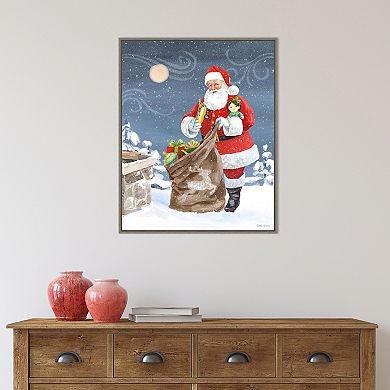 Amanti Art Santa's List V Framed Canvas Wall Art