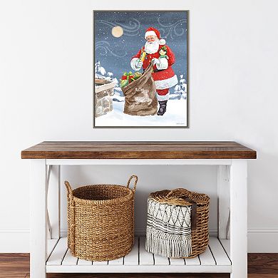 Amanti Art Santa's List V Framed Canvas Wall Art